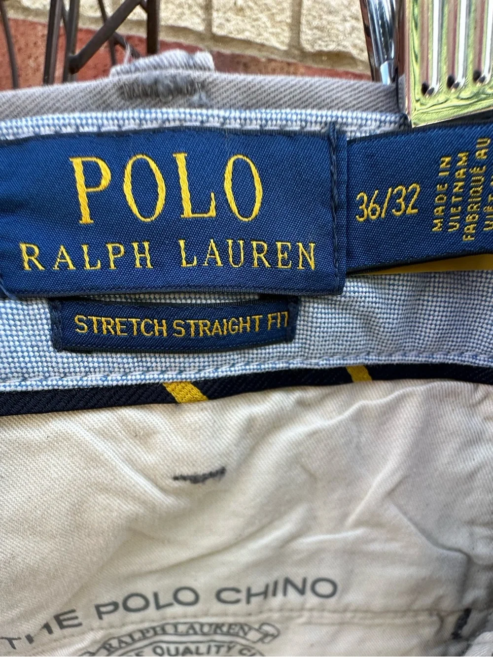 POLO Ralph Lauren Chino Soft Gray Stretch Classic Pants StraightPony Logo Preppy